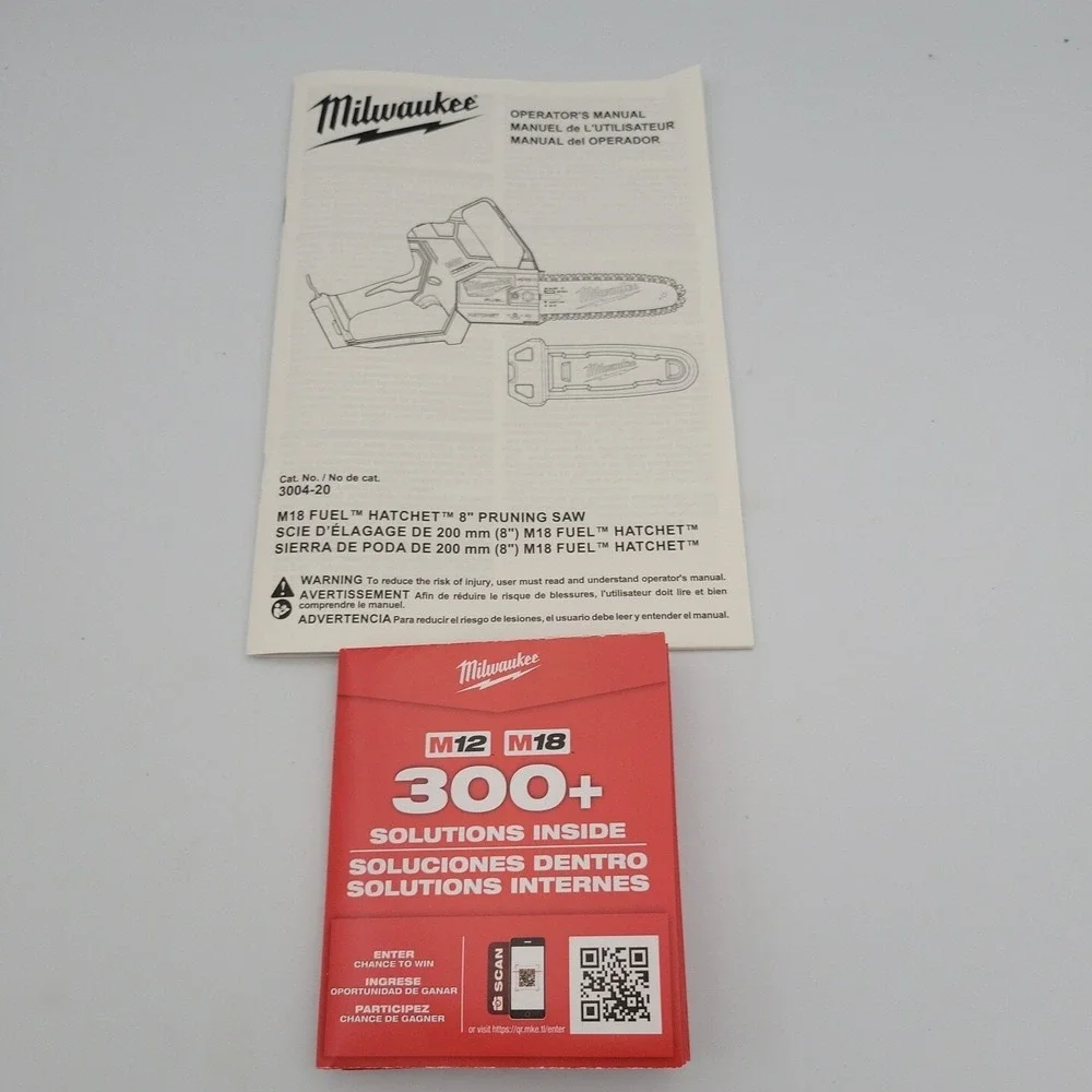 MIlwaukee 18V Hatchet Operators‎ Manual 8
